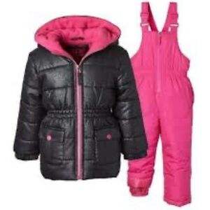 Pink platinum girls snow jacket and overalls